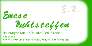 emese muhlsteffen business card