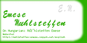 emese muhlsteffen business card